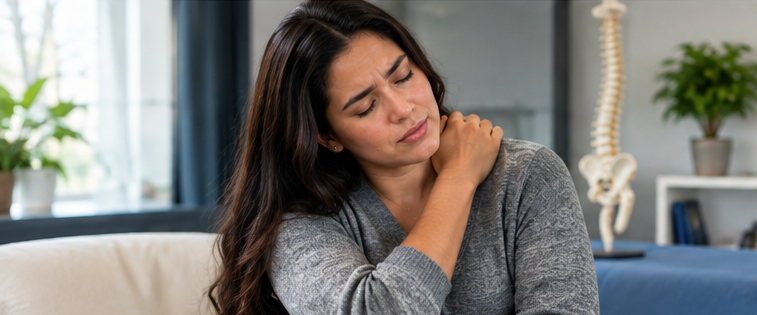 A person experiencing discomfort during recovery